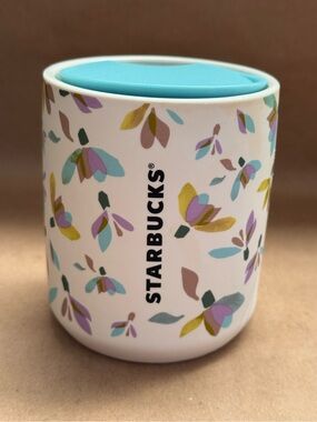 Starbucks 2023 Snowdrop Spring Soft Touch Ceramic Double Walled Travel Mug. 8 oz